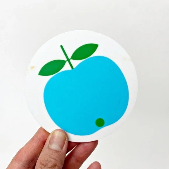 Set of 4 Koloni Swedish Drink Coasters Lotta Kühlhorn, Apples Birch Veneer Wood - Picture 3 of 5